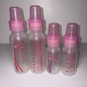 5 DR BROWN'S DR BROWNS  PINK STANDARD BABY BOTTLES 4 Oz & 8 Oz    BP3